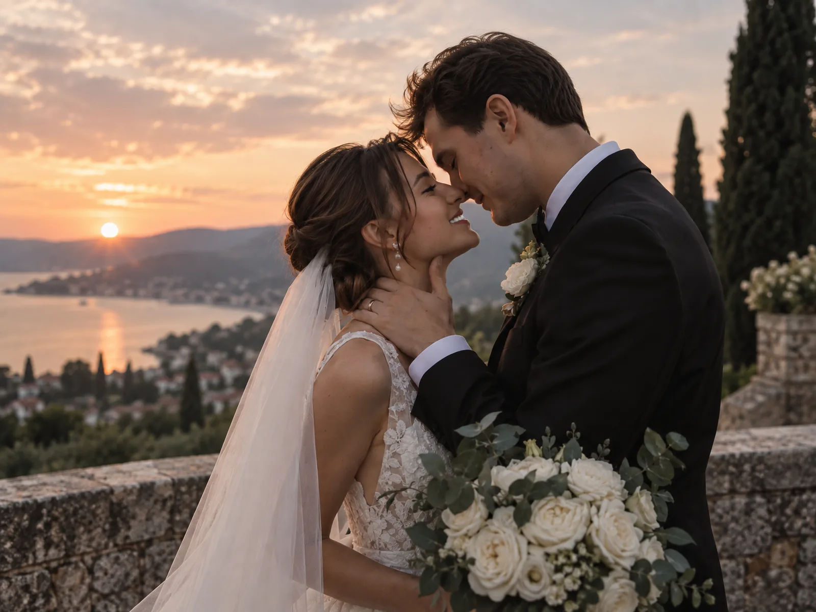 Wedding at sunset